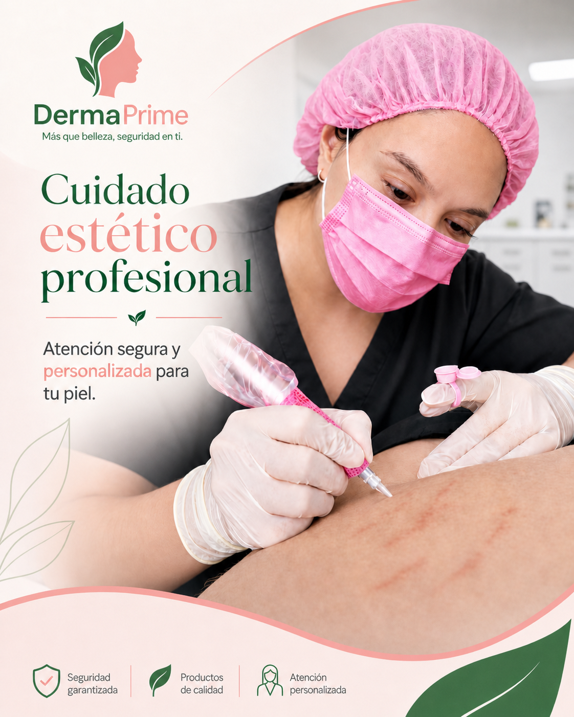 Especialista DermaPrime realizando tratamiento estético profesional en Rancagua